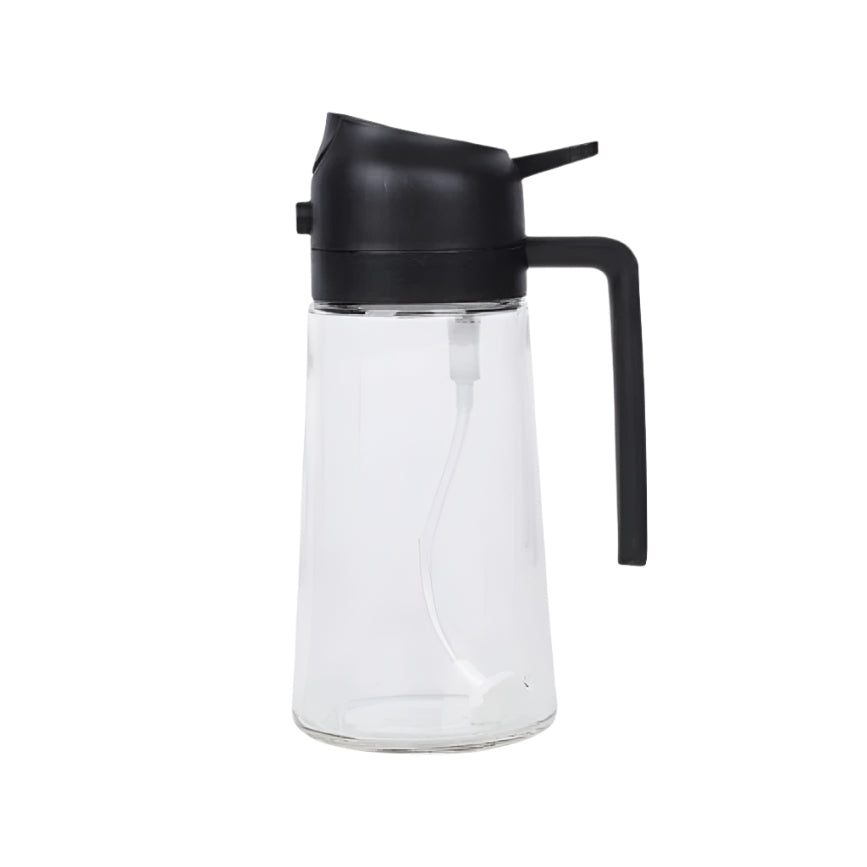 2 in 1 Olive Oil Dispenser Bottle New Design Oil Sprayer for Cooking 470 Ml Dual-Purpose Glass Oil Spray Bottle