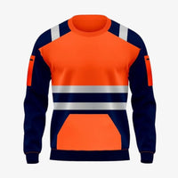 Hi Viz Crew Neck Safety Sweatshirt – Orange