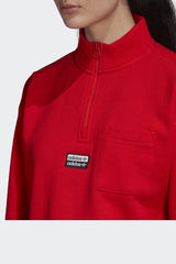 Adidas Originals Women's Cropped Sweatshirt Red