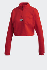 Adidas Originals Women's Cropped Sweatshirt Red
