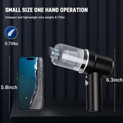 YWSS Cordless Mini Handheld Vacuum, Electric Air Duster & Vacuum Cleaner 2 in 1 Rechargeable, Portable for Home, Office and Car