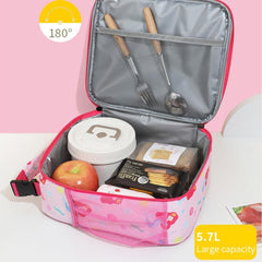 Lkw Ogechi Insulated Kids Lunch Bag with Side Pocket – Leakproof, Portable Thermal Lunch Box to Keep Food Fresh for School, Picnic, and Outdoor Use