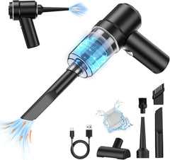 YWSS Cordless Mini Handheld Vacuum, Electric Air Duster & Vacuum Cleaner 2 in 1 Rechargeable, Portable for Home, Office and Car